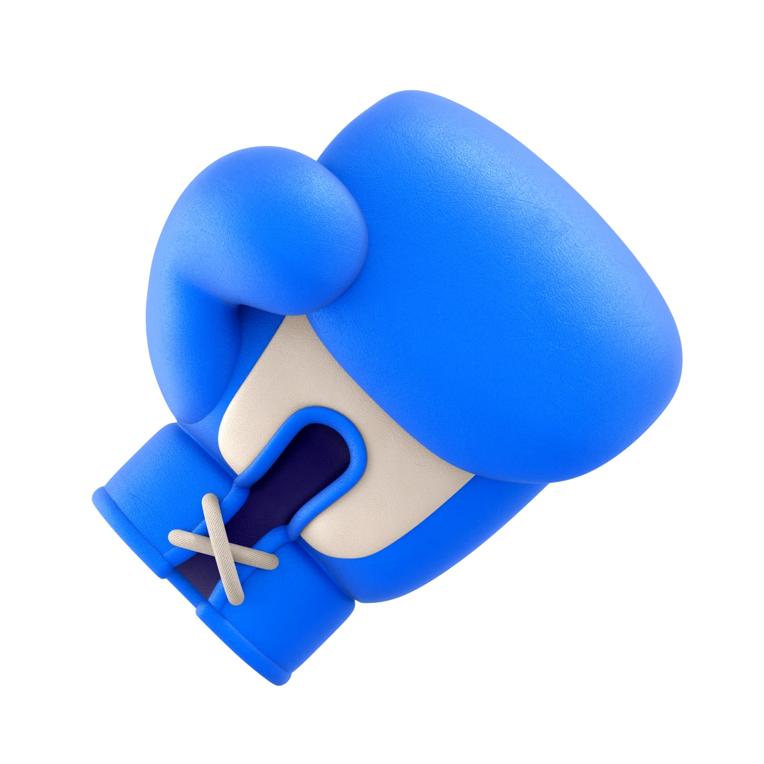 An illustration of a blue boxing glove